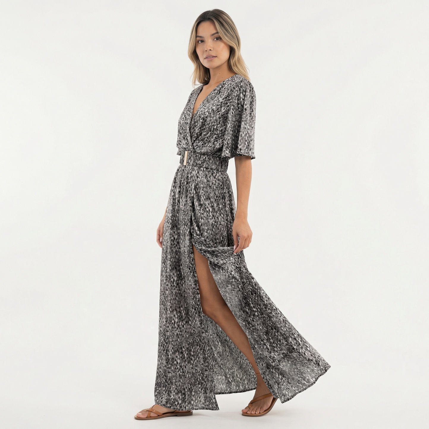 Vestido Largo Mujer Estilo Boho Abertura
