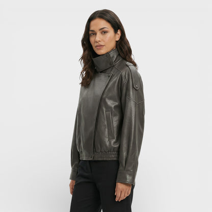 Chaqueta Moto Piel Sintética Mujer