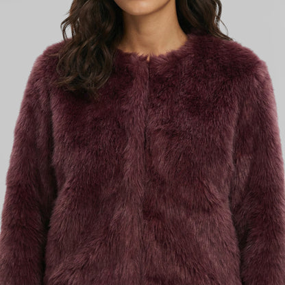 Chaqueta Corta de Piel Sintética Mujer