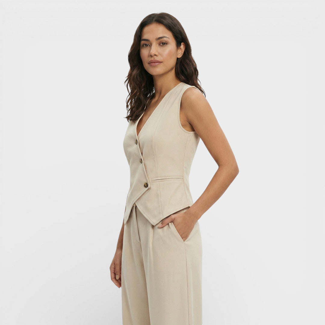 Conjunto Mujer Chaleco y Pantalón Ajustado