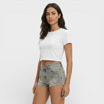 Pantalones Cortos Mujer Denim Ajustados
