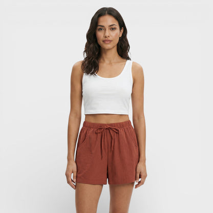 Pantalones Cortos Deportivos Mujer Cintura Alta Elasticos