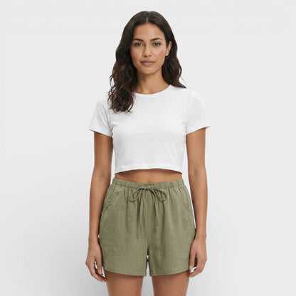 Pantalones Cortos Deportivos Mujer Cintura Alta Elasticos