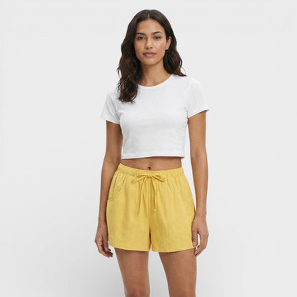 Pantalones Cortos Deportivos Mujer Cintura Alta Elasticos