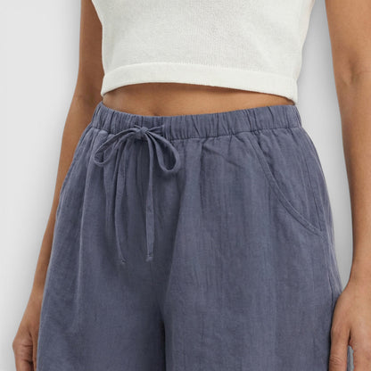 Pantalones Cortos Deportivos Mujer Cintura Alta Elasticos