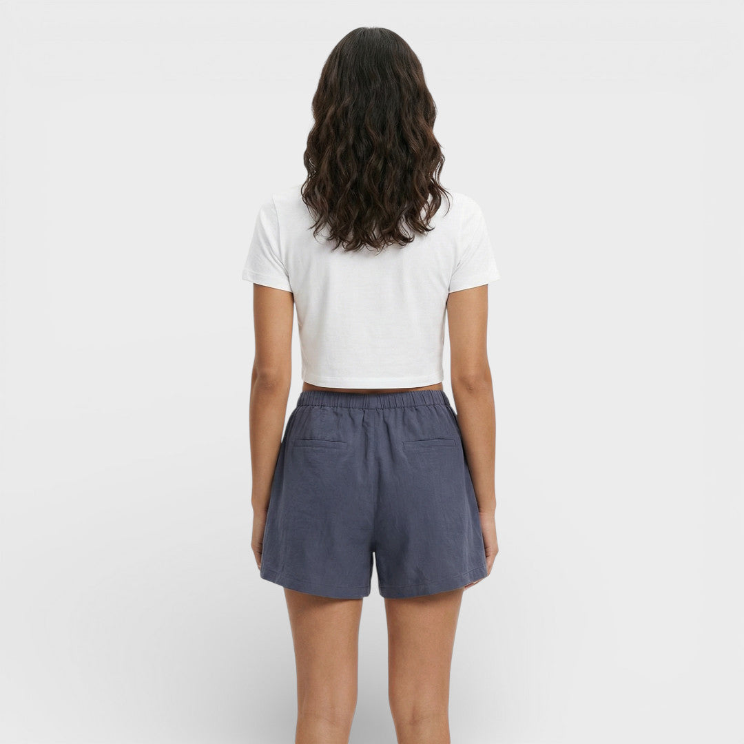 Pantalones Cortos Deportivos Mujer Cintura Alta Elasticos