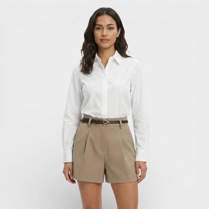 Shorts mujer Tiro Alto Cinturón Ajustable