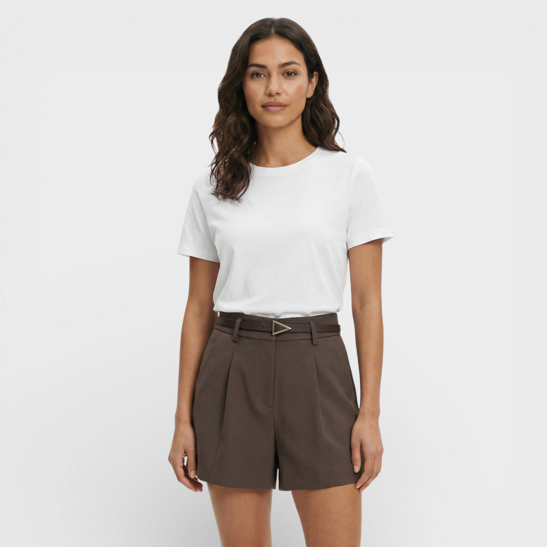 Shorts mujer Tiro Alto Cinturón Ajustable