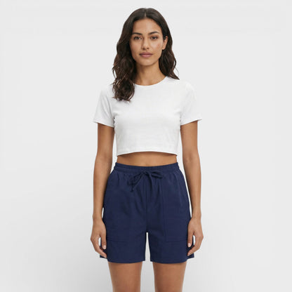 Shorts Mujer Tiro Alto Holgados Comodos