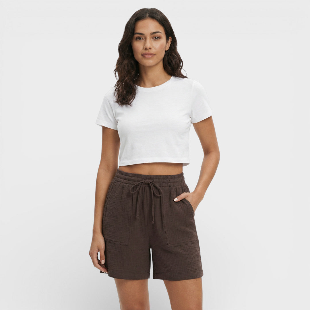 Shorts Mujer Tiro Alto Holgados Comodos