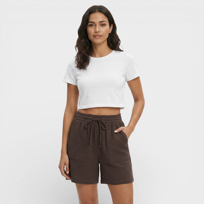 Shorts Mujer Tiro Alto Holgados Comodos