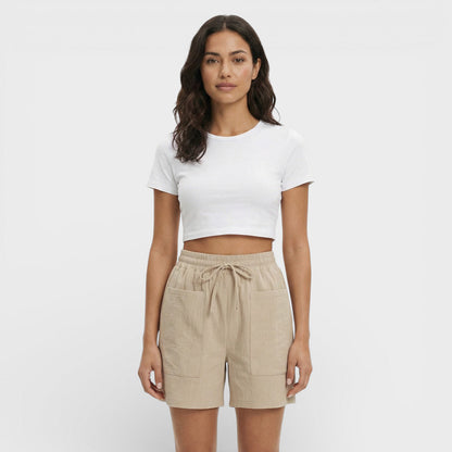 Shorts Mujer Tiro Alto Holgados Comodos