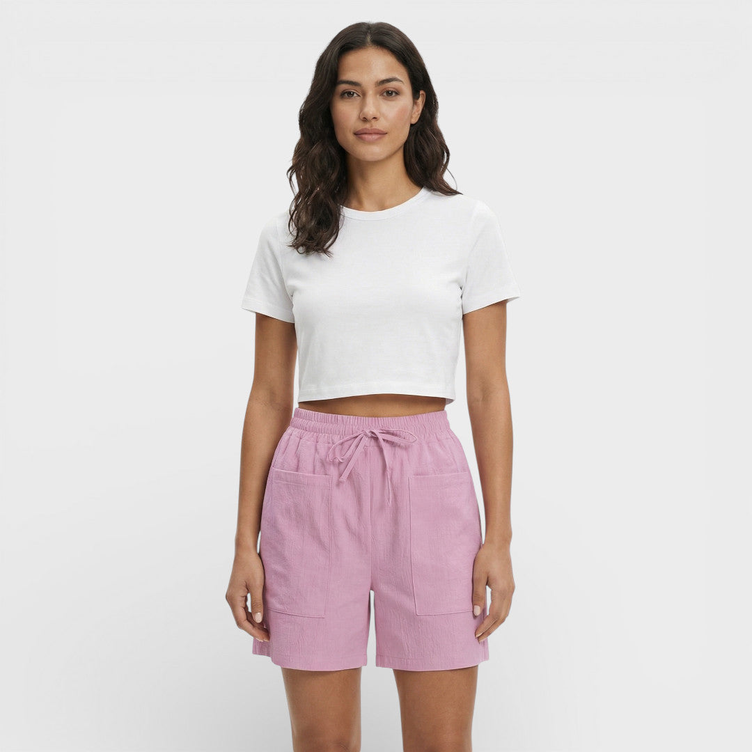 Shorts Mujer Tiro Alto Holgados Comodos