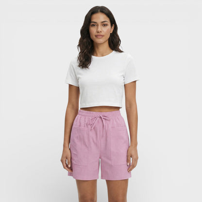 Shorts Mujer Tiro Alto Holgados Comodos
