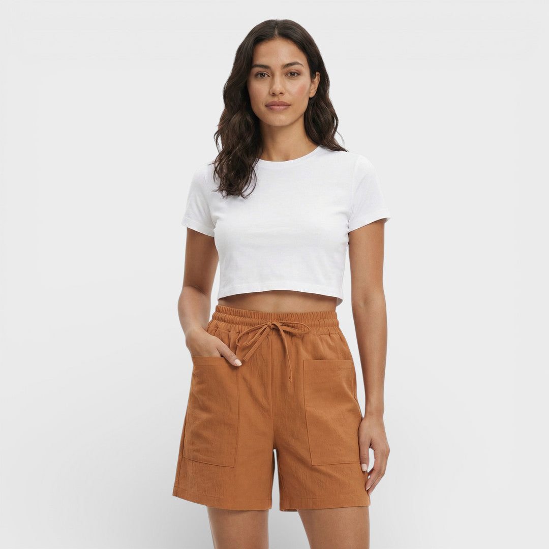 Shorts Mujer Tiro Alto Holgados Comodos