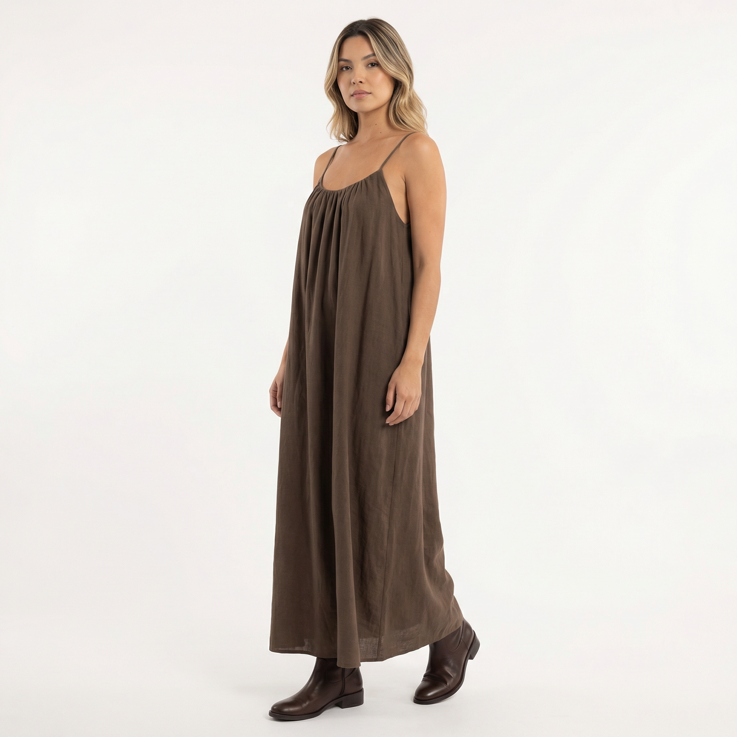 Vestido Largo Mujer Tirantes Fluido Veraniego