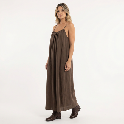 Vestido Largo Mujer Tirantes Fluido Veraniego