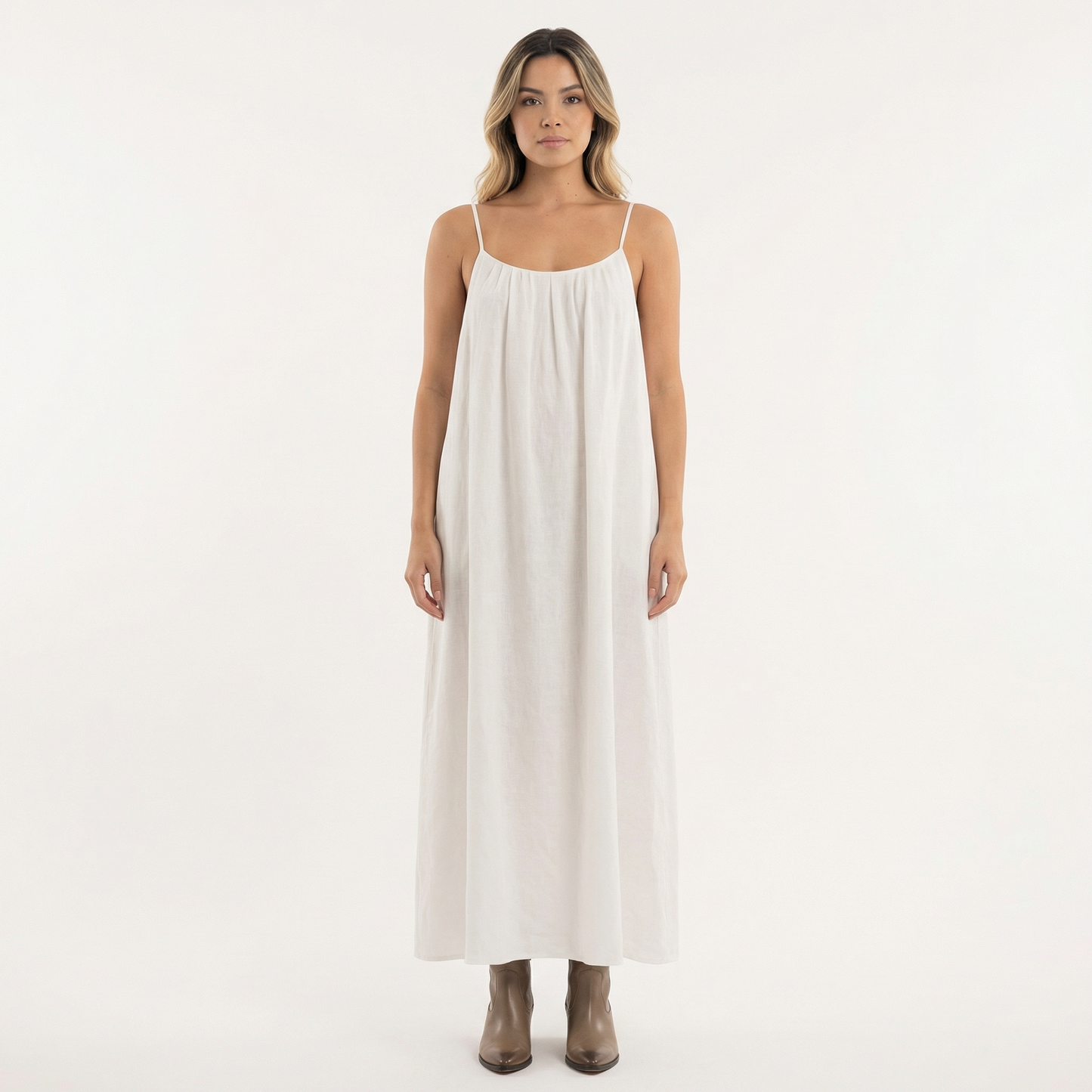 Vestido Largo Mujer Tirantes Fluido Veraniego