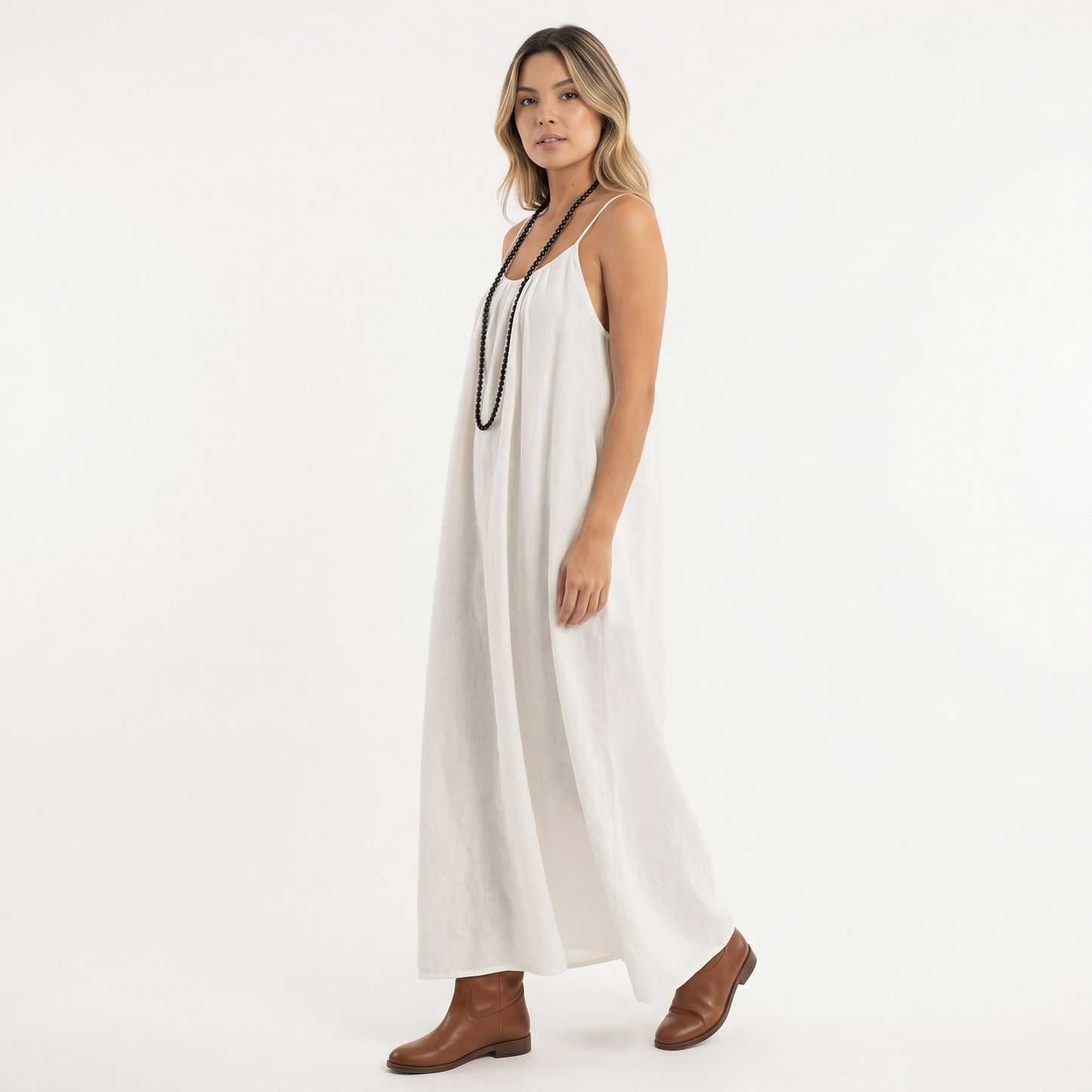 Vestido Largo Mujer Tirantes Fluido Veraniego