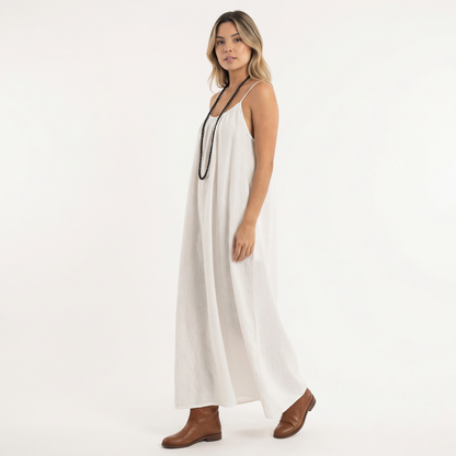Vestido Largo Mujer Tirantes Fluido Veraniego