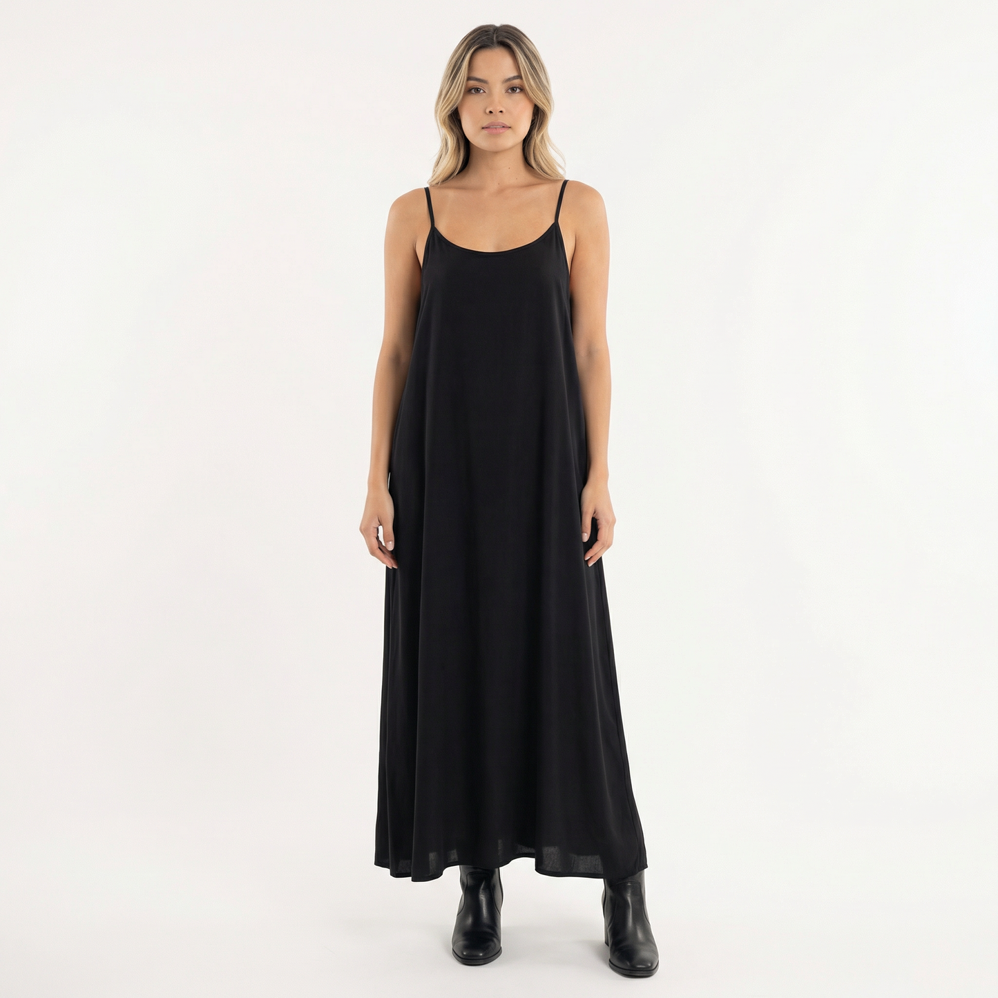 Vestido Largo Mujer Tirantes Fluido Veraniego