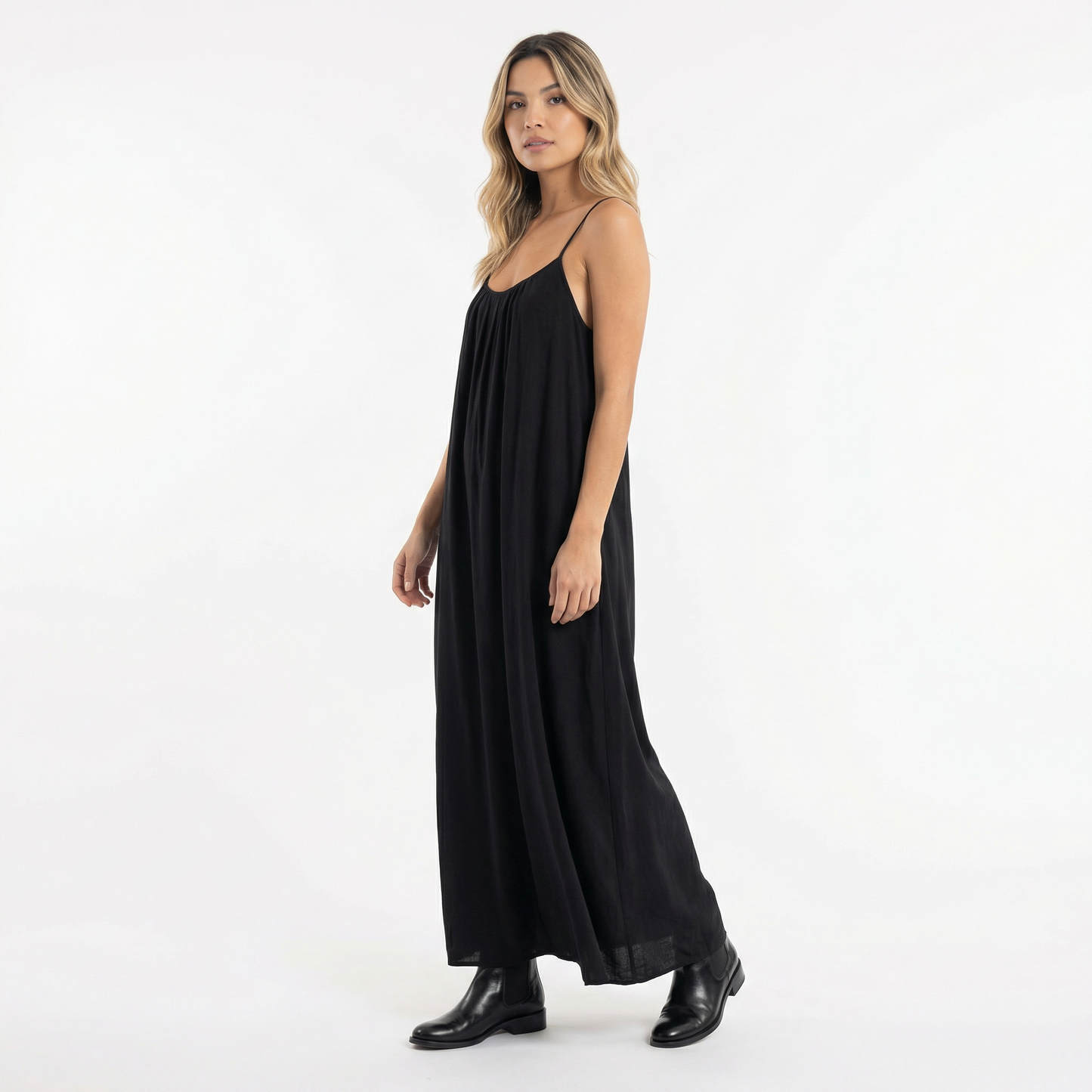 Vestido Largo Mujer Tirantes Fluido Veraniego