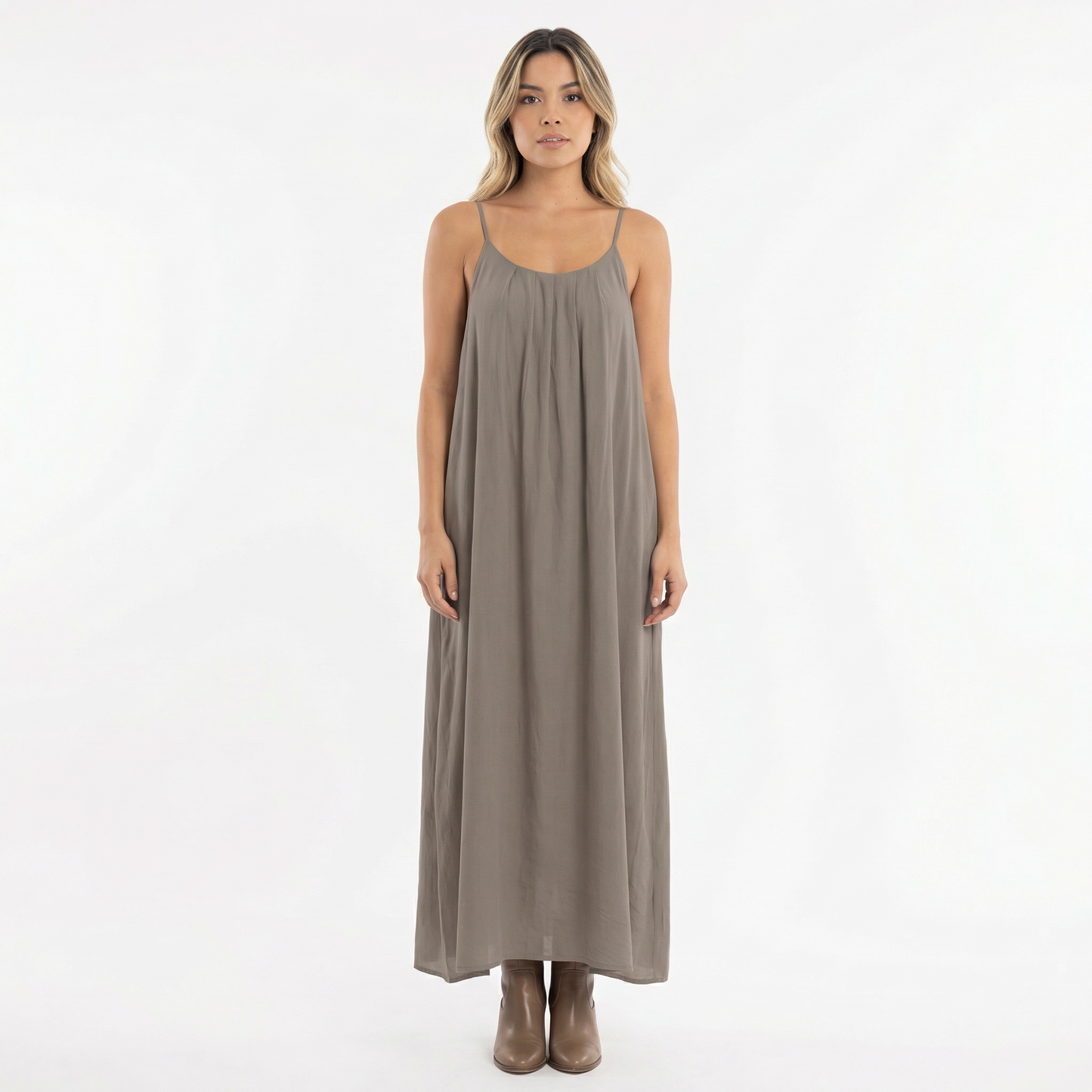 Vestido Largo Mujer Tirantes Fluido Veraniego
