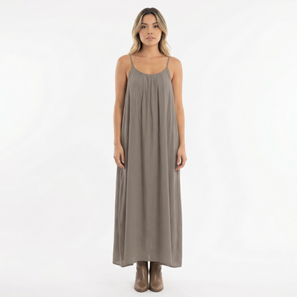 Vestido Largo Mujer Tirantes Fluido Veraniego