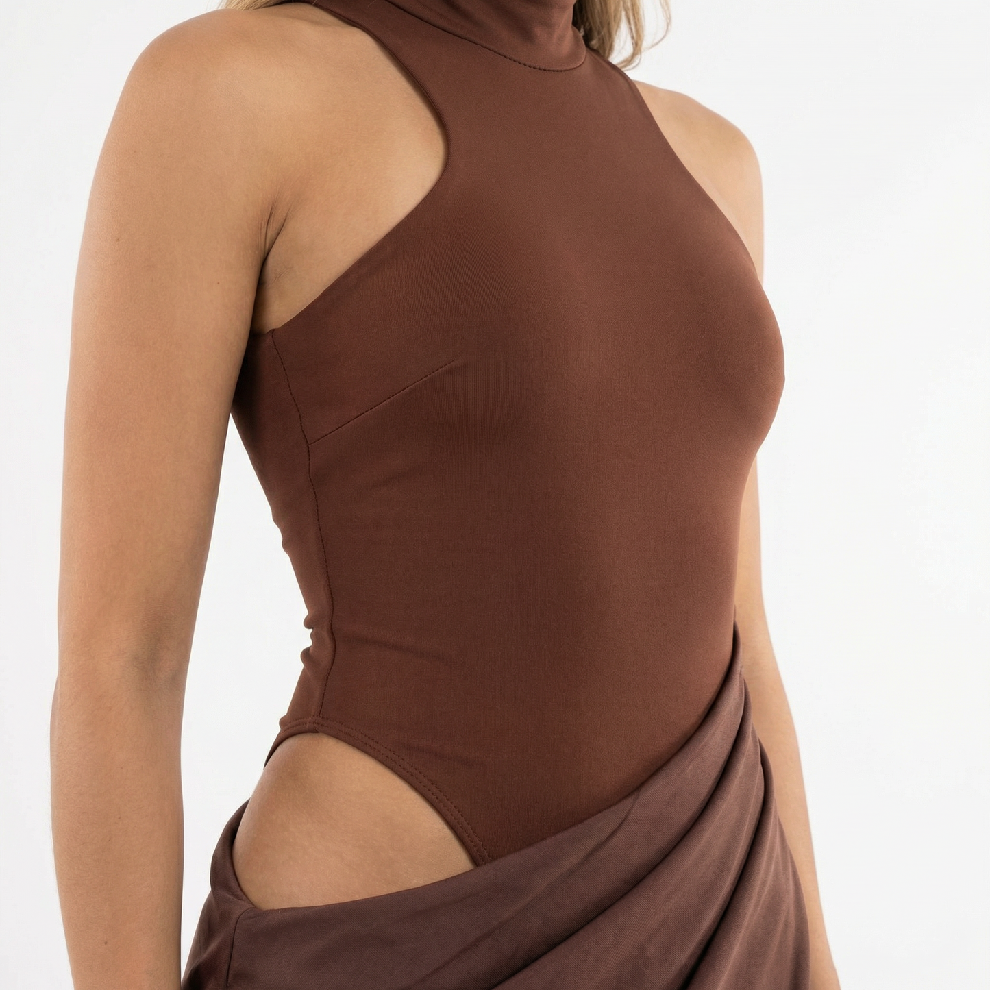 Vestido Largo Mujer de Satén Corte Elegante