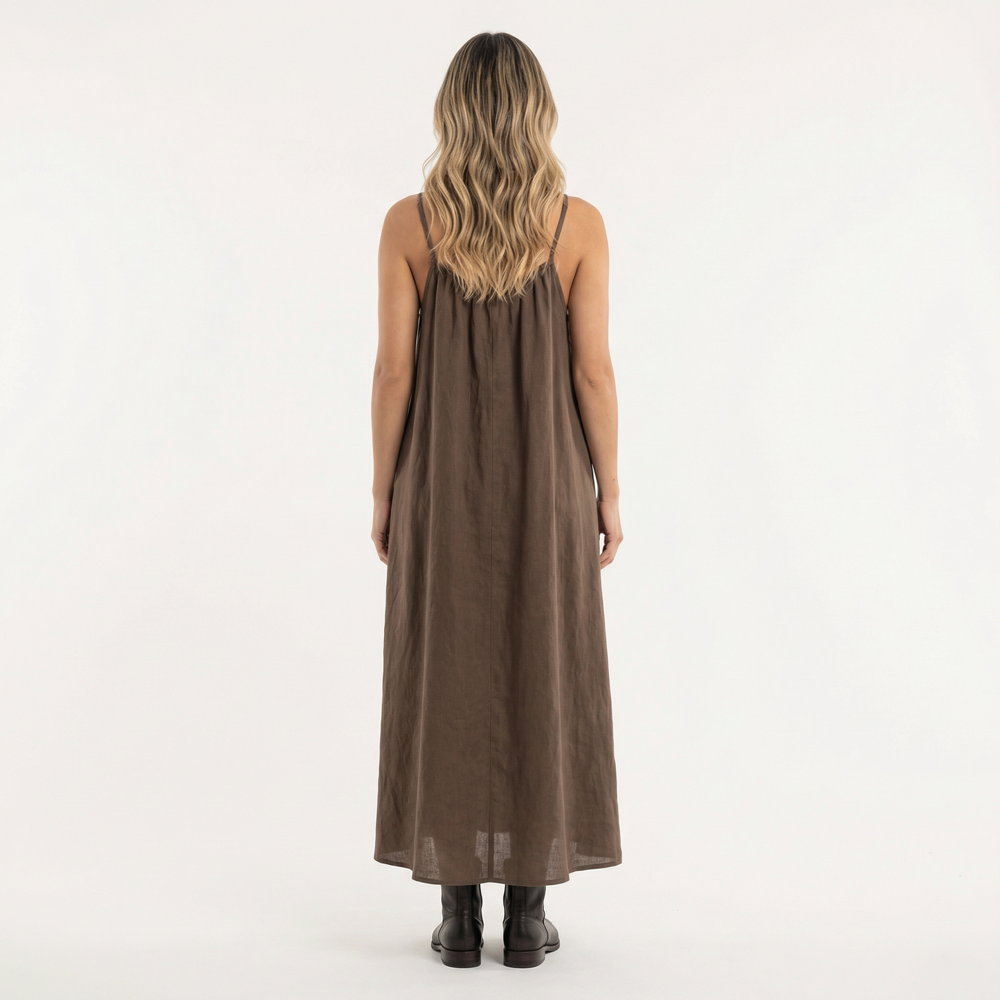 Vestido Largo Mujer Tirantes Fluido Veraniego