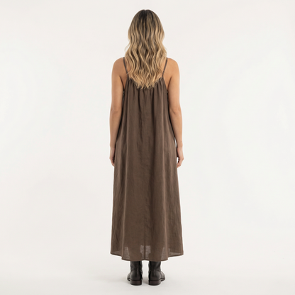 Vestido Largo Mujer Tirantes Fluido Veraniego
