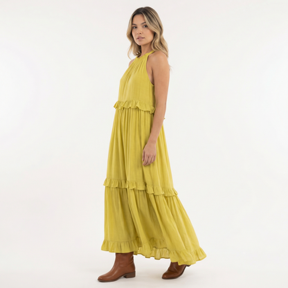 Vestido Largo Mujer Volantes Estilo Veraniego