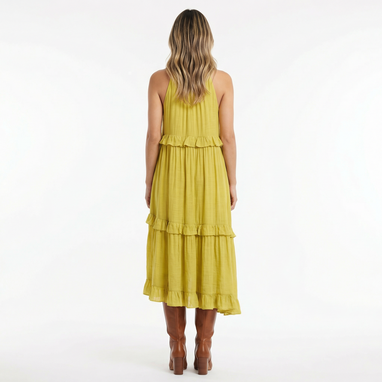 Vestido Largo Mujer Volantes Estilo Veraniego
