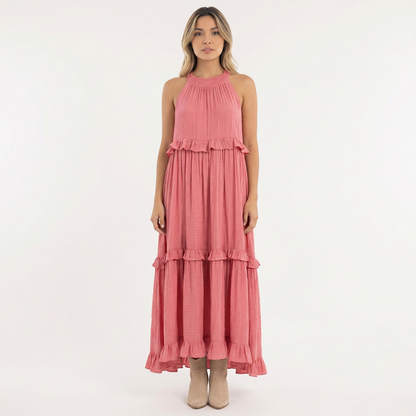 Vestido Largo Mujer Volantes Estilo Veraniego