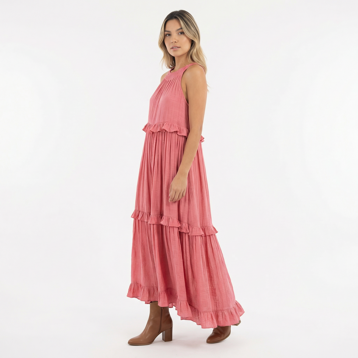 Vestido Largo Mujer Volantes Estilo Veraniego