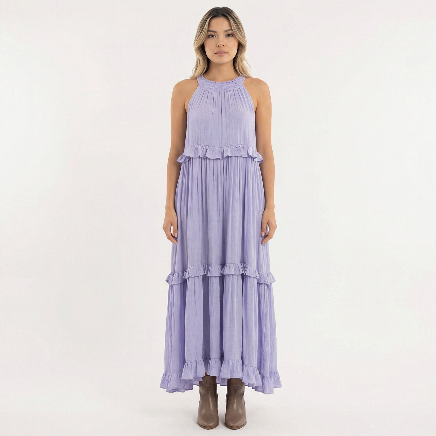 Vestido Largo Mujer Volantes Estilo Veraniego