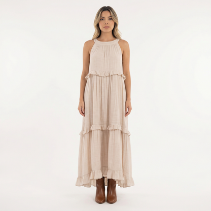 Vestido Largo Mujer Volantes Estilo Veraniego