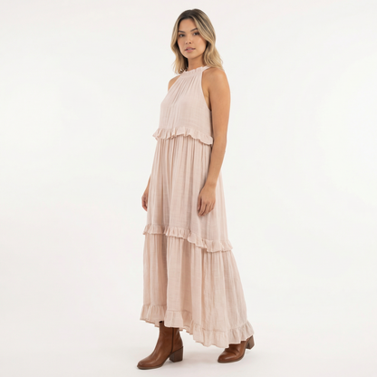 Vestido Largo Mujer Volantes Estilo Veraniego