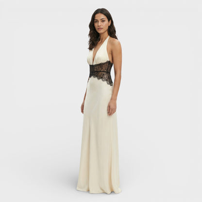Vestido Largo Halter Espalda Abierta - Mavetta