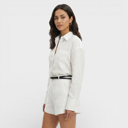 Conjunto Mujer Camisa Algodón y Shorts Ajuste Cómodo