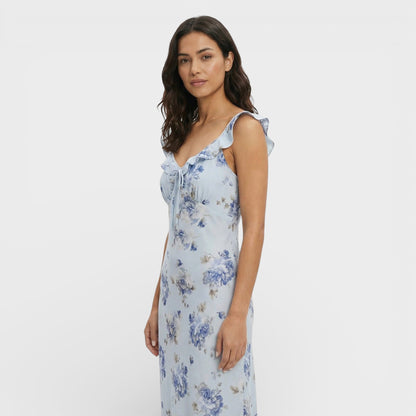 Vestido Maxi Floral Espalda Abierta