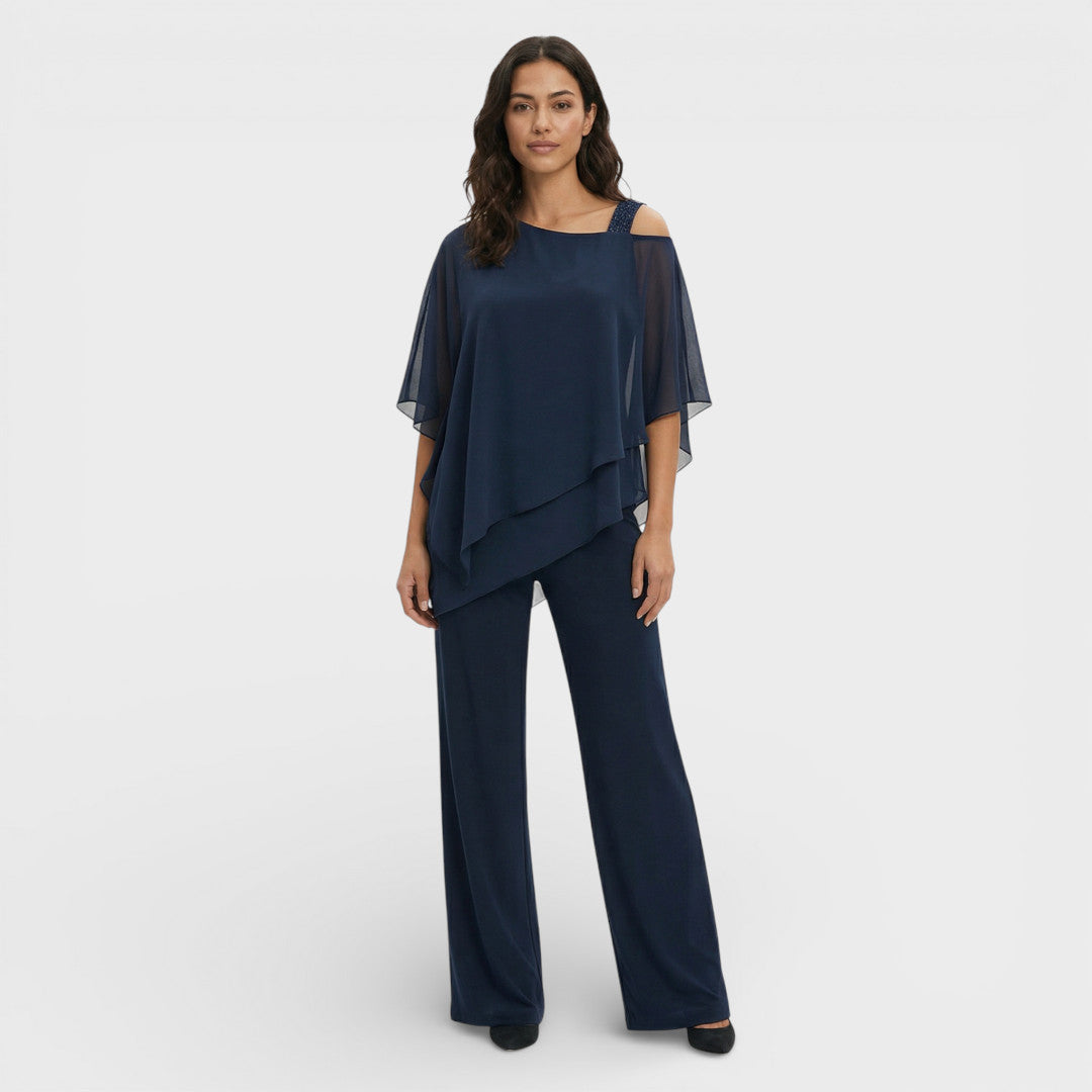 Conjunto Mujer Blusa y Pantalón Corte Clásico