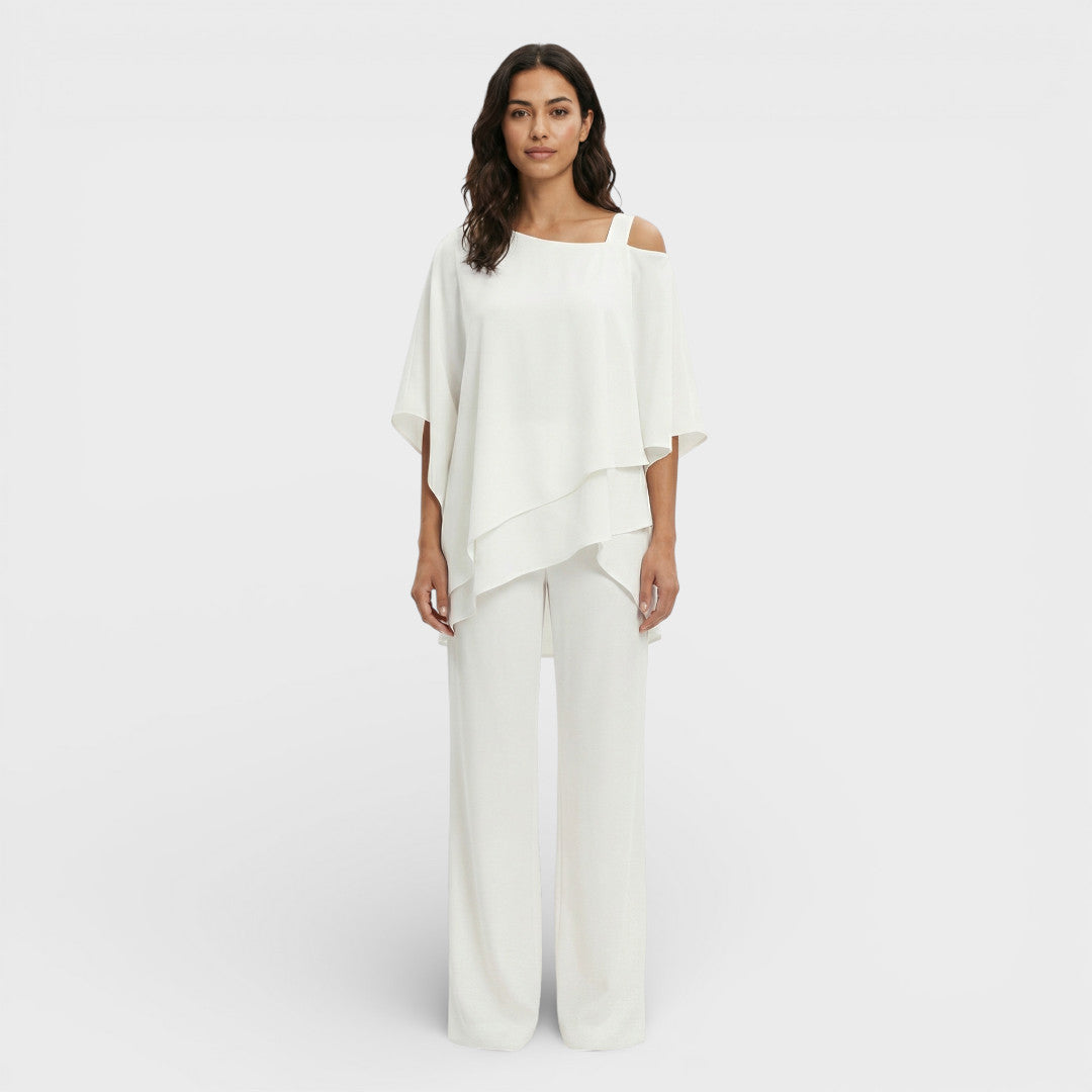 Conjunto Mujer Blusa y Pantalón Corte Clásico