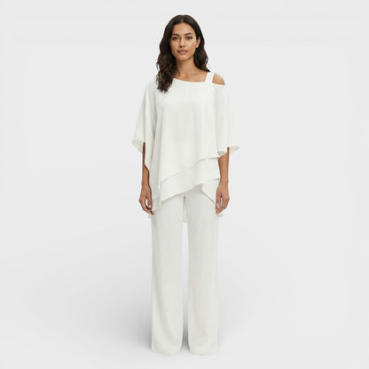 Conjunto Mujer Blusa y Pantalón Corte Clásico