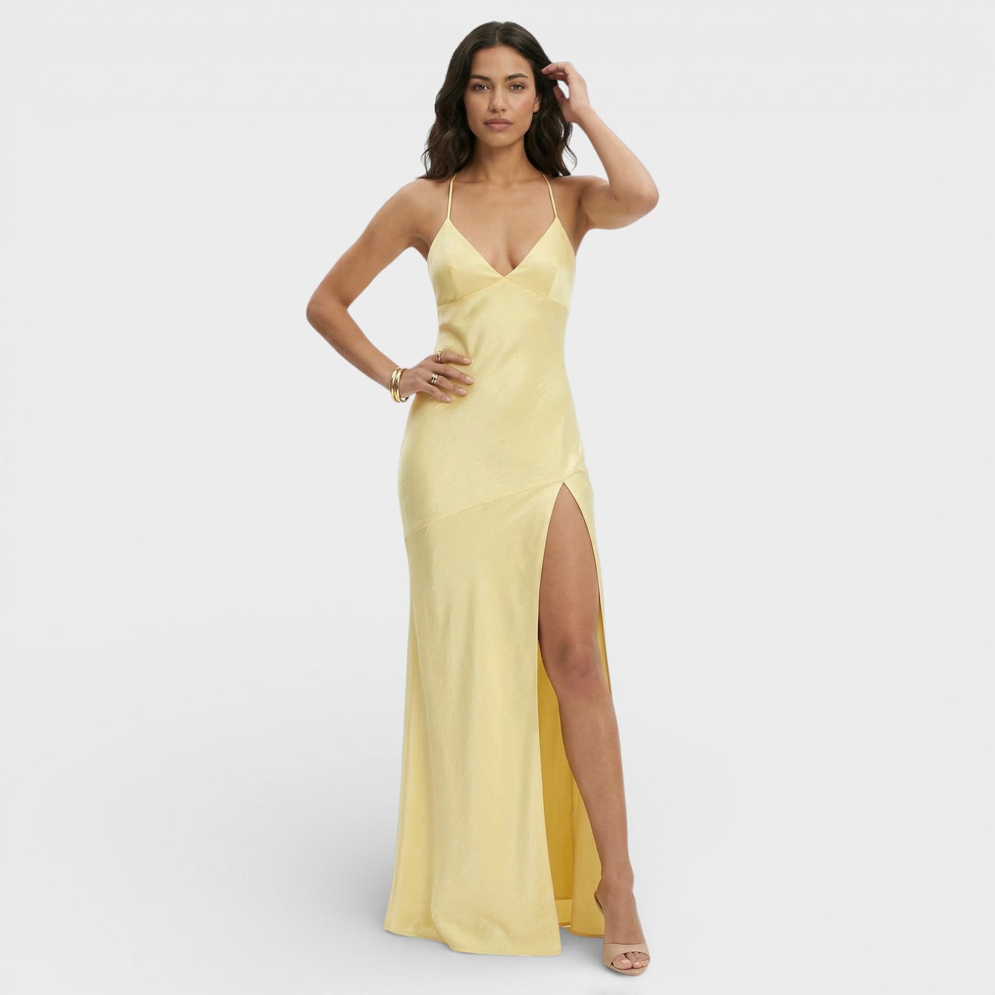 Vestido Maxi Mujer con Abertura Estilo Elegante - Mavetta