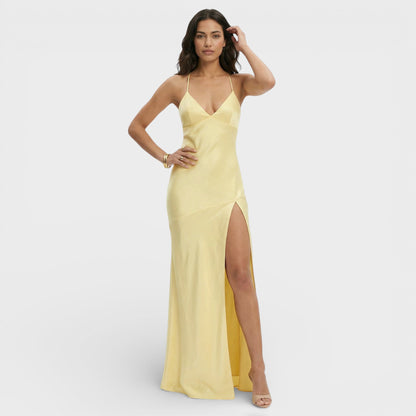 Vestido Maxi Mujer con Abertura Estilo Elegante - Mavetta