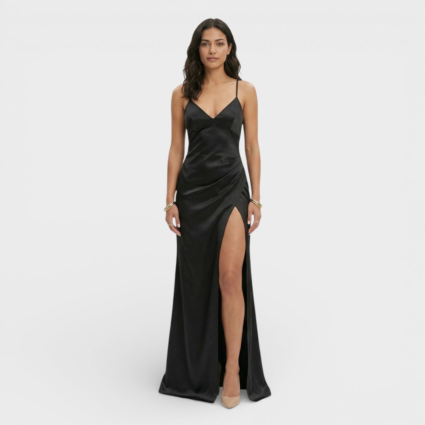 Vestido Maxi Mujer con Abertura Estilo Elegante