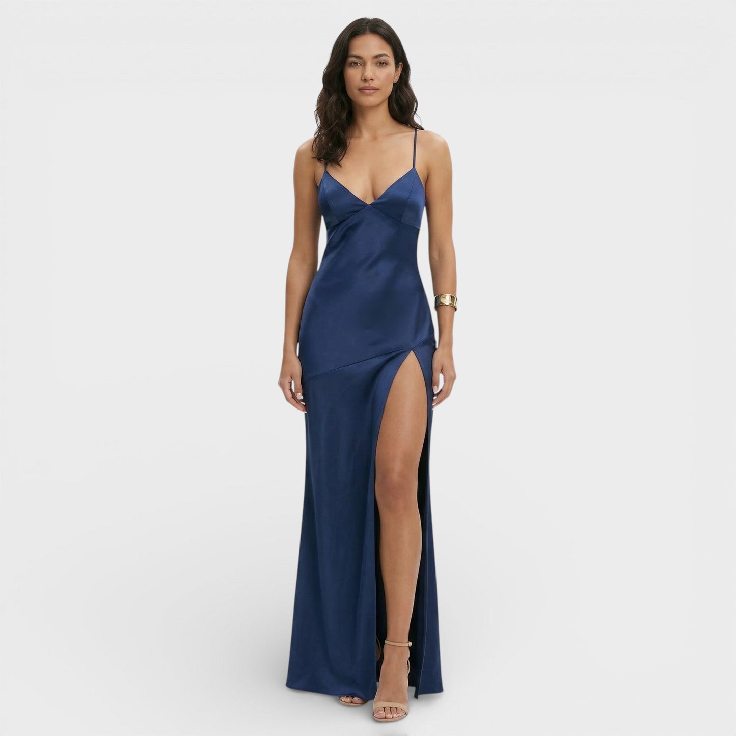 Vestido Maxi Mujer con Abertura Estilo Elegante