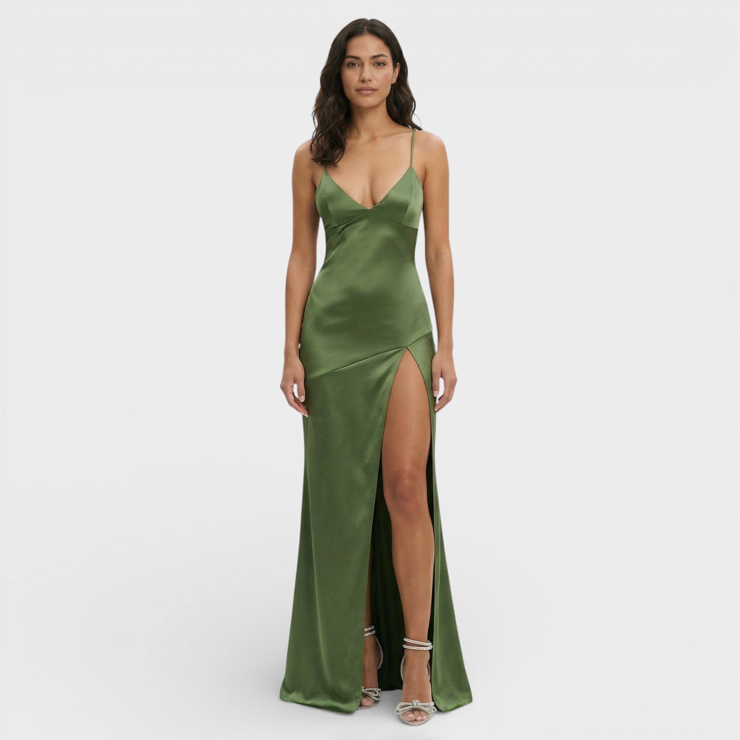 Vestido Maxi Mujer con Abertura Estilo Elegante