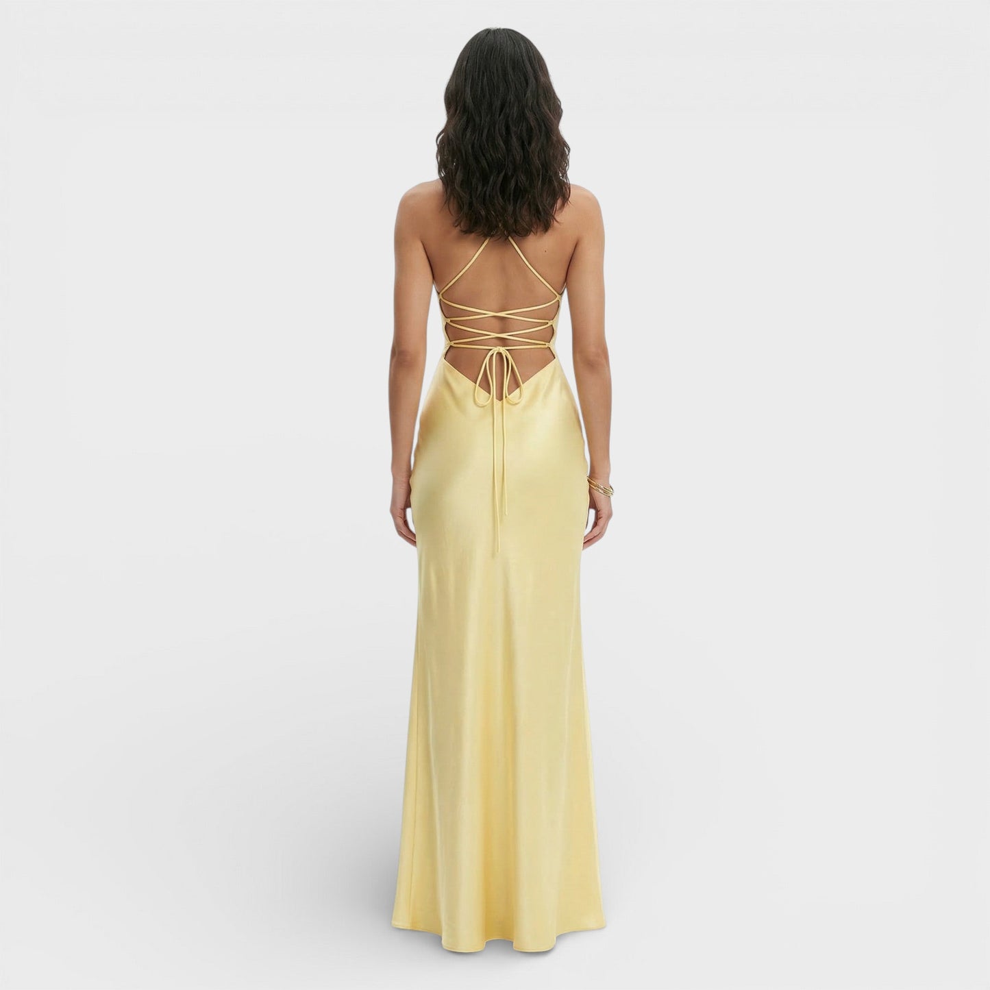 Vestido Maxi Mujer con Abertura Estilo Elegante